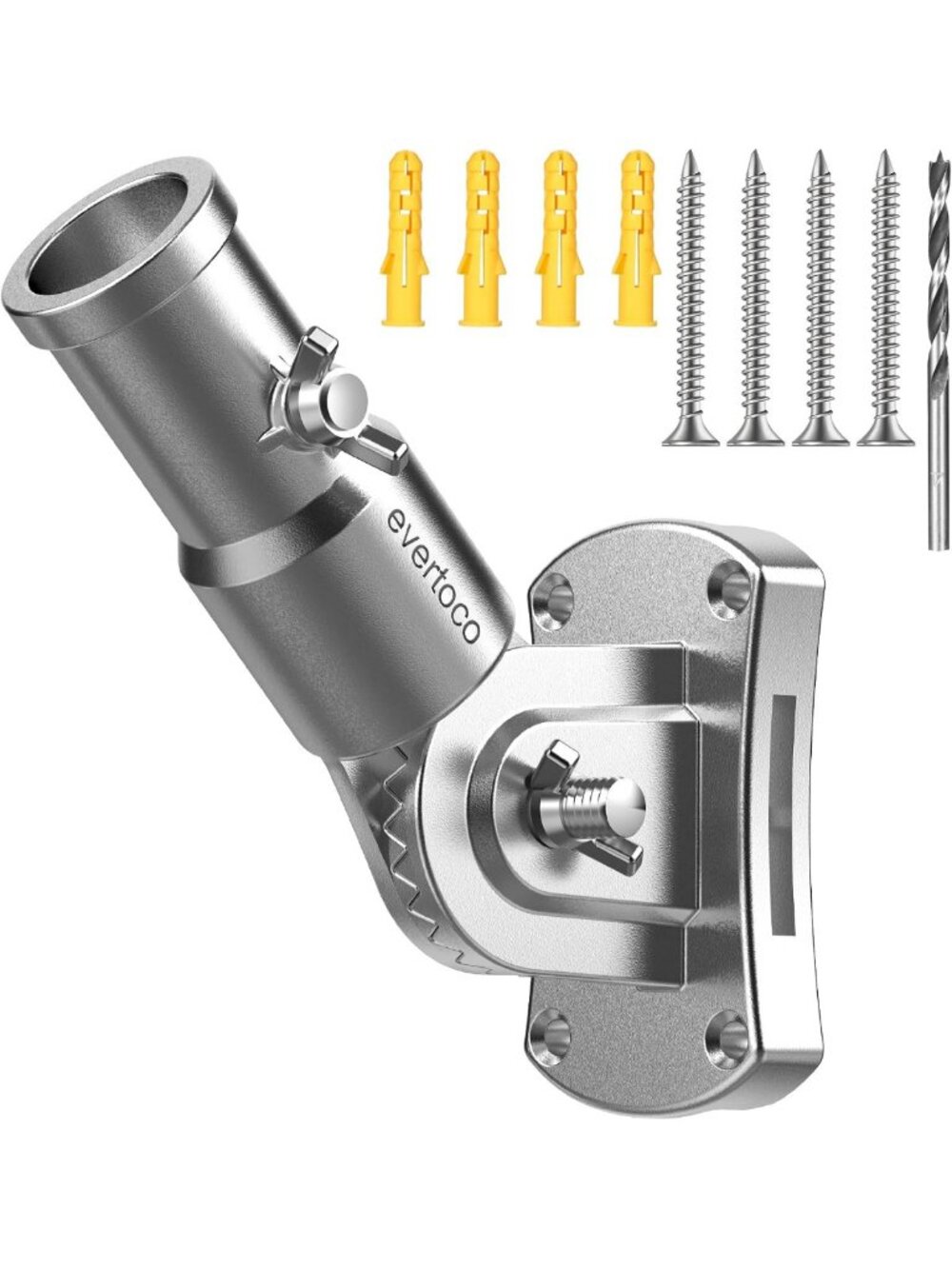 Sturdy 180° Adjustable Stainless Steel Flag Pole Bracket for Outdoor Use